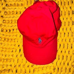 🧢 Polo Ralph Lauren Classic Red Baseball Cap – One Size (8-20)
